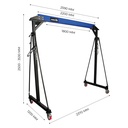 Mammuth mobile gantry crane 1 ton set – manual chain hoist