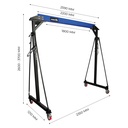 Mammuth mobile gantry crane 2 ton