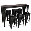 Ensemble Bullram avec table et 6 tabourets de bar