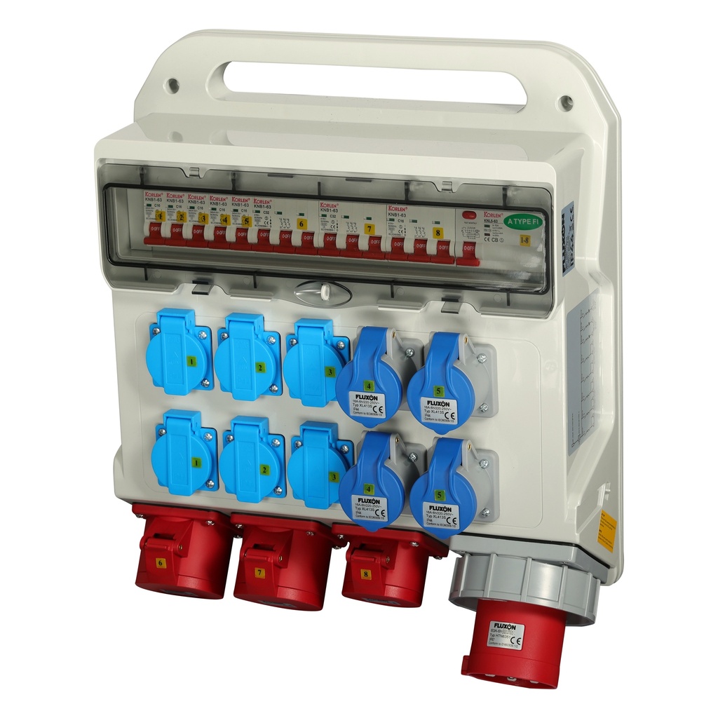 Fluxon Boîtier de distribution 63A 400 V / 230 V