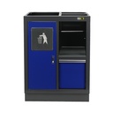 Unterschrank Abfallbehälter und Papierhalter BLUE