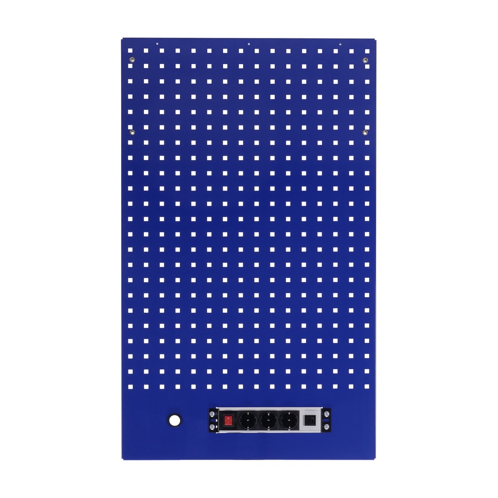 Tool wall with power strip 615 x 1052mm BLUE