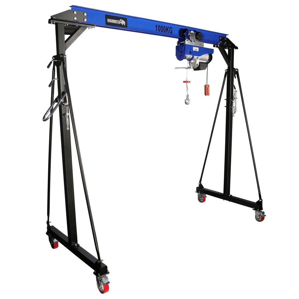 Mammuth fahrbarer Portalkran 1 Tonne Set – elektrischer Seilzug