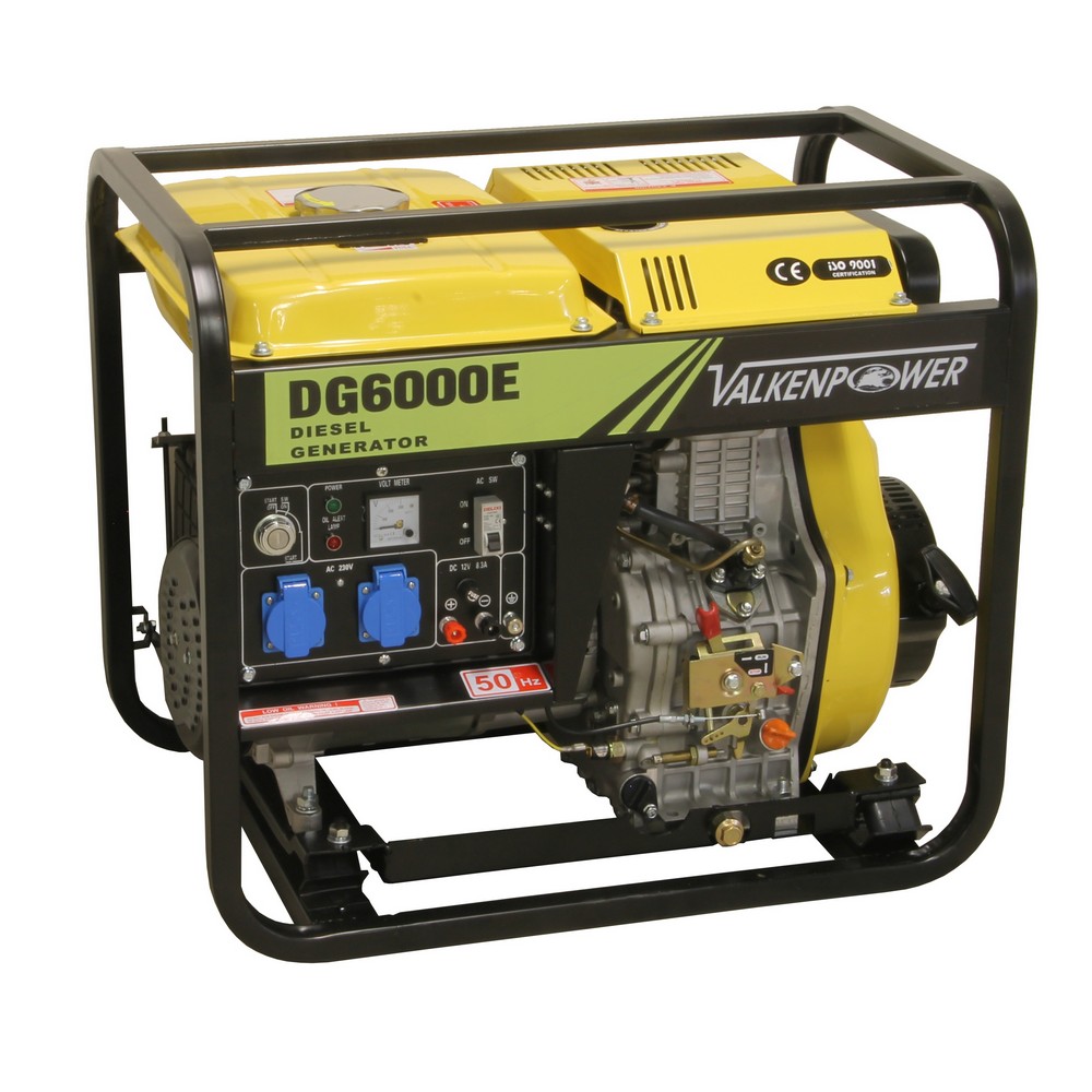 Diesel generator set open type 230V 6kVA with ATS