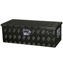 Bullram Coffre en aluminium noir tôle striée medium